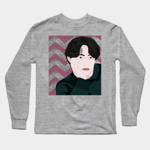 V for BTS Long Sleeve T-Shirt by MCBZ